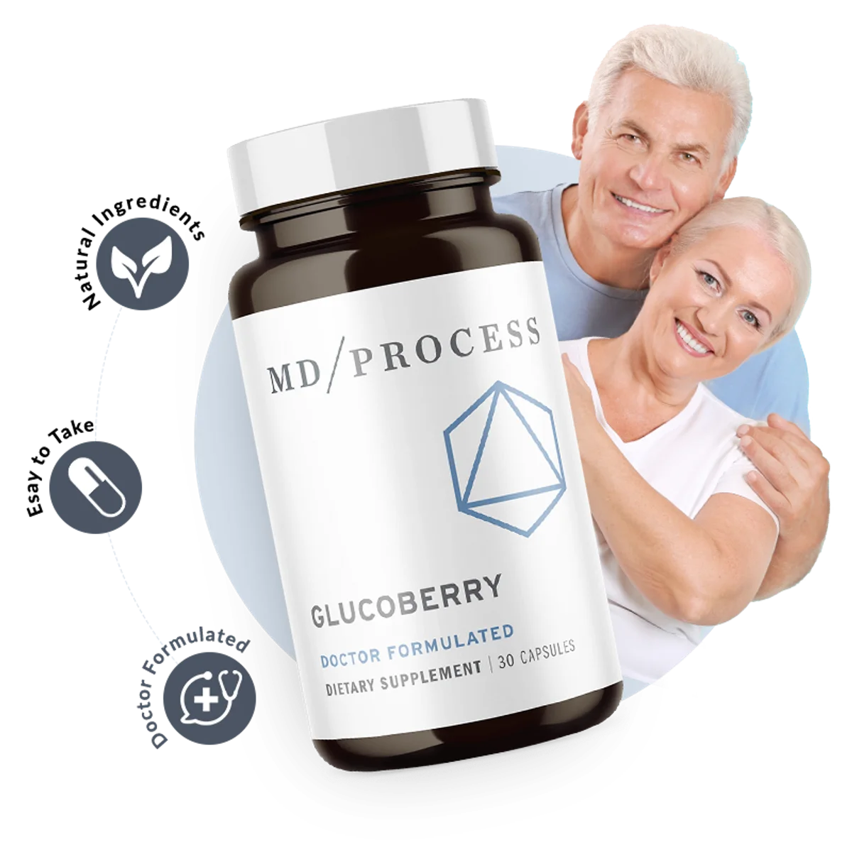 GlucoBerry Blood Sugar Support — Front Label